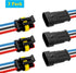 HYAT 3 Sets Car Waterproof Electrical Connector,18 AWG 3 pin Plug Auto Electrical Wire Connectors Marine for Car, Truck, Boat, and Other Wire Conn...
