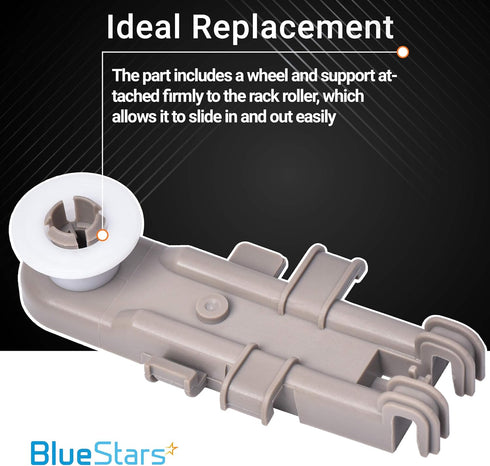 BlueStars Ultra Durable 8268743 Dishwasher Upper Rack Wheel - Compatible for Whirlpool Kenmore KitchenAid Dishwashers - Replaces WP8268743 AP60122...