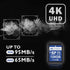 LinkMore SD Card 128GB Compatible with Camera, PC, UHS-I, U3, V30, Class 10, Read Speed Up to 95 MB/s, Write Speed Up to 65MB/s...
