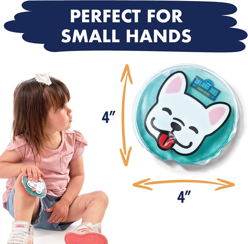 Fit & Fresh Cool Coolers Children's Boo Boo Flexible Gel Ice Pack, 4x4”, Reusable Cold Compress for Minor Injuries, 3 Pack, Cats & Dogs, Small, As...