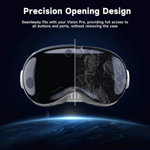 Compatible with Apple Vision Pro Case TPU Protective Cover Case for Vision Pro VR Headset 2024 Accessories?Transparent&Crystal Clear?......