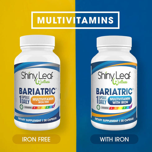 Shiny Leaf Bariatric Multivitamin Iron-Free Capsules for Post Bariatric Surgery Patients, Once Daily Bariatric Vitamins without Iron for WLS, Slee...