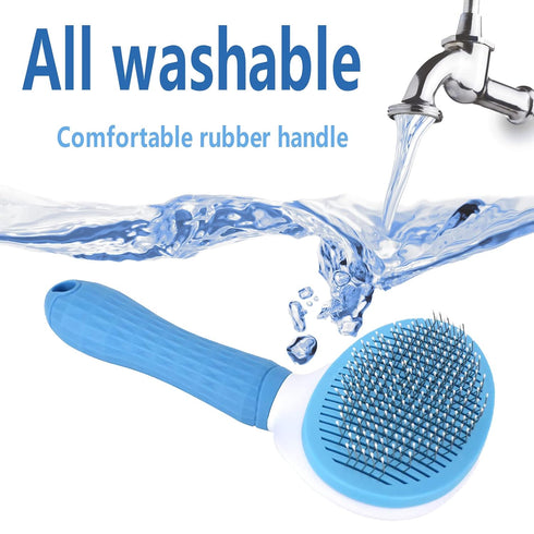 Self Cleaning Slicker Brush for Dog Brush & Cat Brush- Slicker Pet Grooming Brush- Shedding Grooming Tools. Brush for Pet (pink)...