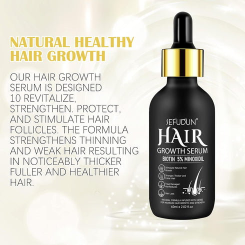 5% Minoxidil Hair Growth Serum,Minoxidil Hair Growth, Hair Loss and Hair Regrowth Oil With Biotin Hair Regrowth Treatment for Scalp Hair Loss Hair...