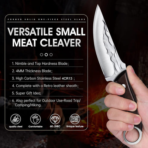 Fixed Blade Hunting Knife, 8.5-inch Bushcraft Survival Tactical Knife with Sheath and Non-Slip Ergonomic Handle for Camping, Outdoor, Bushcraft...