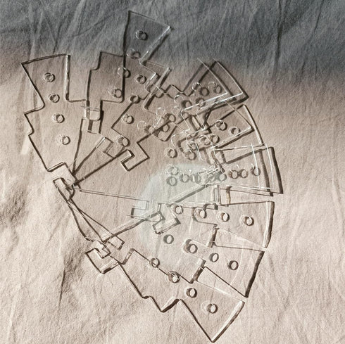 Clock Face Stencil,Clock Universal Clock Stencil with gaps for numerals for resin clock marking (40cm)...