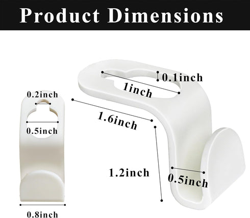 Hanger Connector Hooks – 50-Pack Clothes Hanger Connector Hooks – Space-Saving Hanger for Closet Organizer – Cascading Space Saver Hangers for Sma...