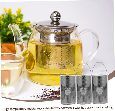 3pcs Tea Leak Home Diffusers Mesh Strainer Stainless Steel Strainer Teapot Filter Replacement Tea Kettle Strainer Coffee Strainer Tea Pot Replacem...