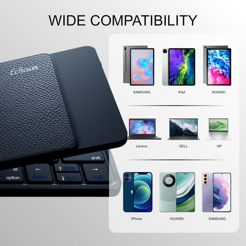 Protable Folding Wireless Keyboard,Foldable Bluetooth Keyboard for Business and Travel,USB-C Rechargeable,Multi-Device for iOS Android Windows Mac...