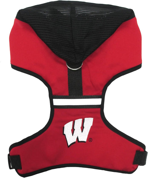 Pets First Collegiate Pet Accessories, Hooded Harness, Wisconsin Badgers, Medium...