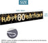 Joyiou Happy 60th Birthday Banner Decorations for Men Women, Gold 60 Year Old Birthday Party Décor Supplies, Happy Sixty Birthday Sign for Outdoor...