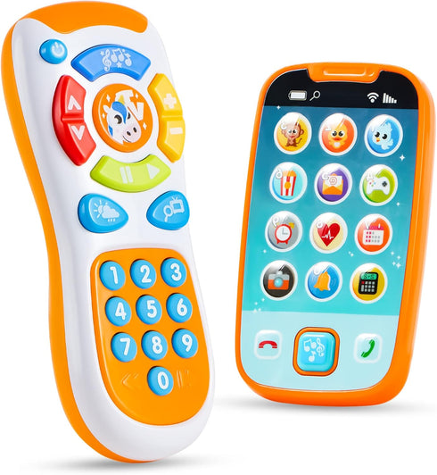 JOYIN Smartphone Toys for Baby, Remote Control Baby Phone with Music, Baby Learning Toy, Christmas Birthday Gifts for Baby, Infants, Kids, Boys an...