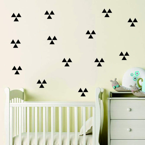 120 Pcs/Set Triangle Wall Pattern Decal Vinyl Stickers for Kids Boy Girl Baby Bedroom Playroom Art Decorations Removable Decor Home House Design Y...