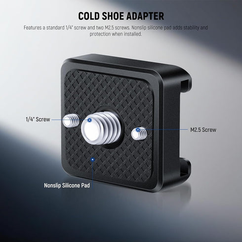 NEEWER 3 Pack Cold Shoe Mount Adapter, Cold Shoe Bracket with 1/4" Thread, Compatible with SmallRig DSLR Camera Cage Microphone LED Light Monitor ...