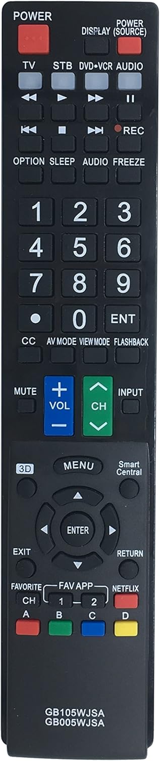 GB005WJSA GB105WJSA Replace Remote Control fit for Sharp TV LC-60LE745U LC-60C8470U LC-70C8470U LC-60LE847U LC-60LE845U LC-80LE844U LC-90LE745U LC...