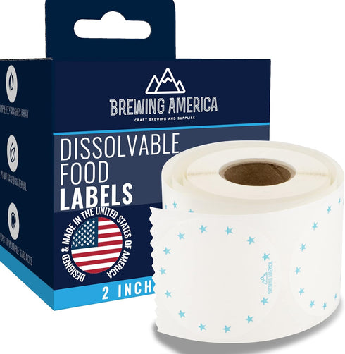 Dissolvable Food Labels for Canning, Pantry, Food Containers, and Mason Jar Food Prep Storage and Organization - Made in USA - Completely Washes A...