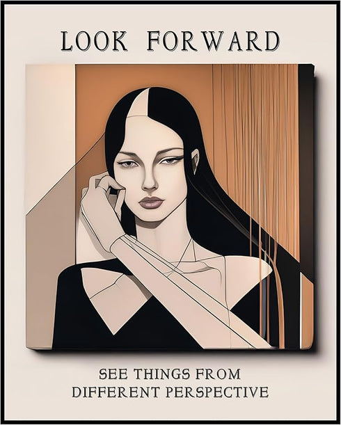 Posterizer 1 pcs-look forward-Trippy psychedelic Aesthetic print-Retro Art-Motivational & Inspirational Art-Living Room Bedroom Decor- unframed wa...