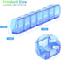 Extra Large Pill Organizer 2 Pack, XL Pill Box 7 Day, Weekly Pill Case with Large Capacity, Jumbo Organizer, BPA Free (Blue+Green)...