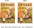 Lazy English Bulldog Garden Flag - Beware of Dog House Flags Double-sided Welcome Home Flag Dogs Yard flags Small Yard Patio Lawn Decor 12 x 18 In...