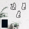 Ferraycle 3 Pieces Black Cat Metal Wall Art Wire Wall Sign Cat Sign Decor for Kitchen Restaurant Shop Decors Christmas Cats Lover Gifts(Cat Style)...