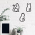 Ferraycle 3 Pieces Black Cat Metal Wall Art Wire Wall Sign Cat Sign Decor for Kitchen Restaurant Shop Decors Christmas Cats Lover Gifts(Cat Style)...
