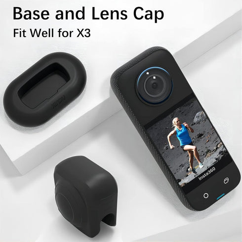 Lens Cap,Silicone Case, Desktop Base for Insta360 X3 Accessories...