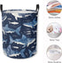 Laundry Basket Whale Shark Collapsible Laundry Hamper with Handles Clothes Storage Bin for Household Bedroom Bathroom College Dorms...