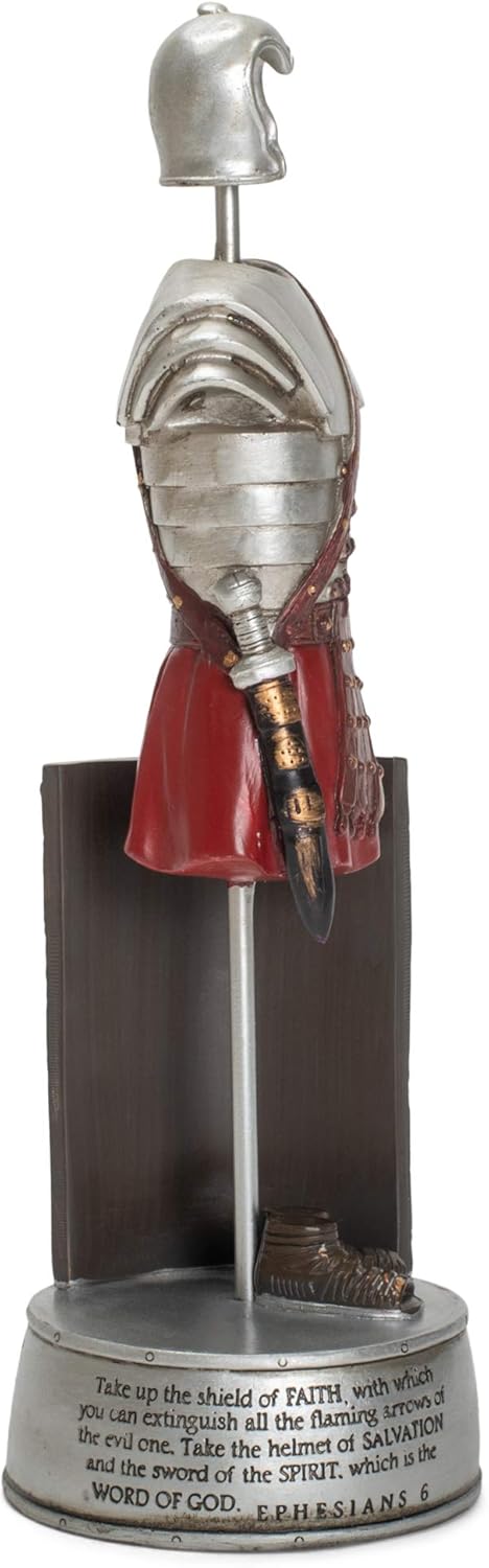Dicksons Full Armor of God Soldier Ephesians 6 Scripture 9.5 Inch Resin Stone Tabletop Figurine...