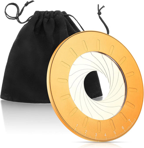 Zonon Circle Drawing Maker Stainless Steel Adjustable Round Circle Template Tool Ring Making Tool with Black Flannelette Bag for Drafting, 125 mm(...