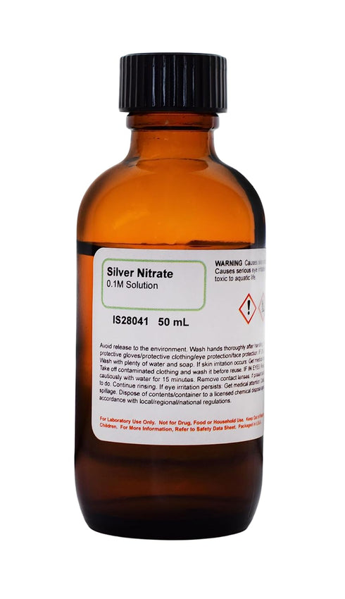 Innovating Science Silver Nitrate Solution, 0.1M, 50mL - The Curated Chemical Collection...