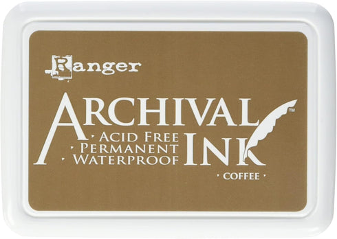 Ranger AIP31451 Ink Pad Coffee Archival Dye Permanent Waterproof, OSFA, Multicolor...