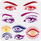 FINGERINSPIRE Eye Stencils for Painting 11.8x11.8 inch Beautiful Eyes Stencils Plastic Eyes and Eyebrows Patterns Stencil Reusable Create DIY Wome...