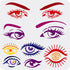 FINGERINSPIRE Eye Stencils for Painting 11.8x11.8 inch Beautiful Eyes Stencils Plastic Eyes and Eyebrows Patterns Stencil Reusable Create DIY Wome...