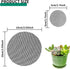 Andiker 20Pcs Pot Hole Mesh Pad, 3.92in and 1.96in Freely Cropping Round and Square Plant Mesh Pads Breathable and Prevent Soil Loss Flower Pot Li...