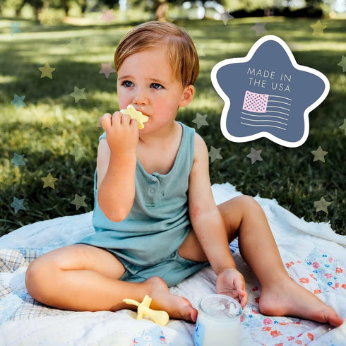 Elli&Nooli Baby-Led Weaning Utensils - Plastic Fork and Spoon Set for 1-Year-Old Toddler, Phthalate-Free, & Dishwasher Safe - Gray...
