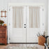 jinchan Beige Kitchen Curtains Linen Tier Curtains 45 Inches Farmhouse Cafe Curtain Light Filtering Flax Country Rustic Bathroom RV 2 Panels Crude...