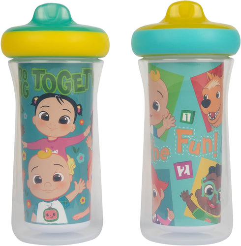 The First Years Cocomelon Kids Insulated Sippy Cups - Dishwasher Safe Spill Proof Toddler Cups - Ages 12 Months and Up - 9 Ounces - 2 Count...
