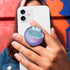 Phone Grip with Expanding Kickstand,Blue Pink Marble Design Cellphone Collapsible Clear Stand for Smartphones...
