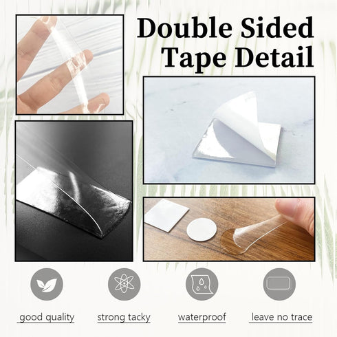 420Pcs Double Sided Tapes for Wall Hanging Decoration,Removable Strong Mounting Adhesive Tape with Square Round Rectangular for Balloon,Photo,Post...