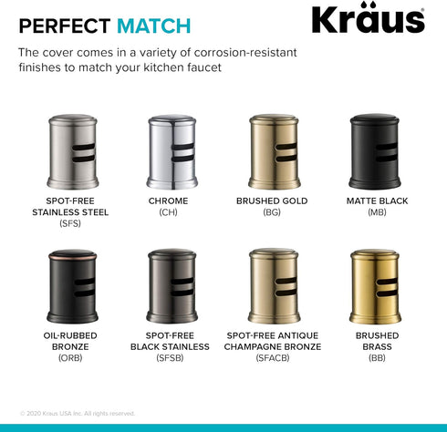 Kraus KAG-2CH Dishwasher Air Gap, Chrome