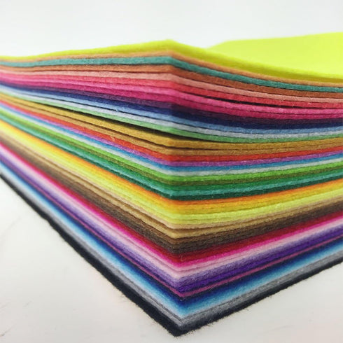 flic-flac 54pcs Felt Fabric Sheet Assorted Color Felt Pack DIY Craft Squares Nonwoven (10cm*10cm)...