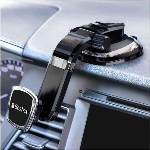 BESTRIX Phone Holder for Car, Magnetic Car Phone Mount | Dashboard Car Phone Holder Compatible with iPhone 15, 14,13,12,11Pro,Xr,XS Pro MAX Galaxy...