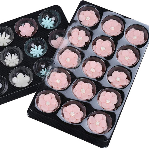 2 Pcs Set 15 Cavity Sugar Flower Fondant Drying Shaping Plate Plastic Sugar Flower Fondant Forming Shaping Mold-no flower...
