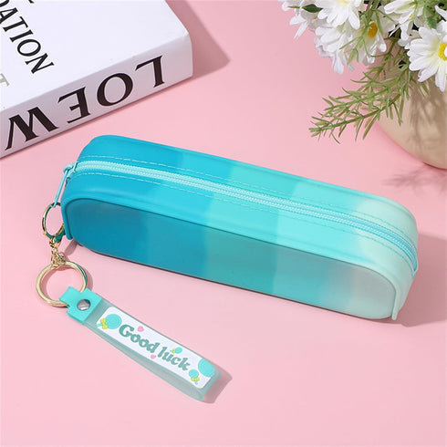 YYaaloa Silicone Pencil Case,Colorful Waterproof Pencil Pouch Aesthetic Pencil Case Small Pencil Bag, Pencil Pouch for Women, Makeup Pouch (green)...