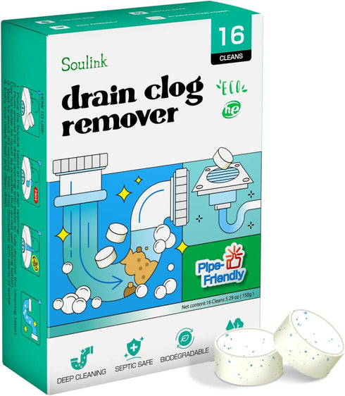 Drain Clog Remover - 16 Pack Drain Cleaner Clog Remover, Powerful Sink Drain Cleaner for Clogged Drain...