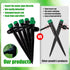 30Pcs Drip Irrigation Emitters Sprayer with Lock Barbed for 1/4" Drip Irrigation Tubing Leak-Proof Adjustable Micro Spray Irrigation Drippers for ...