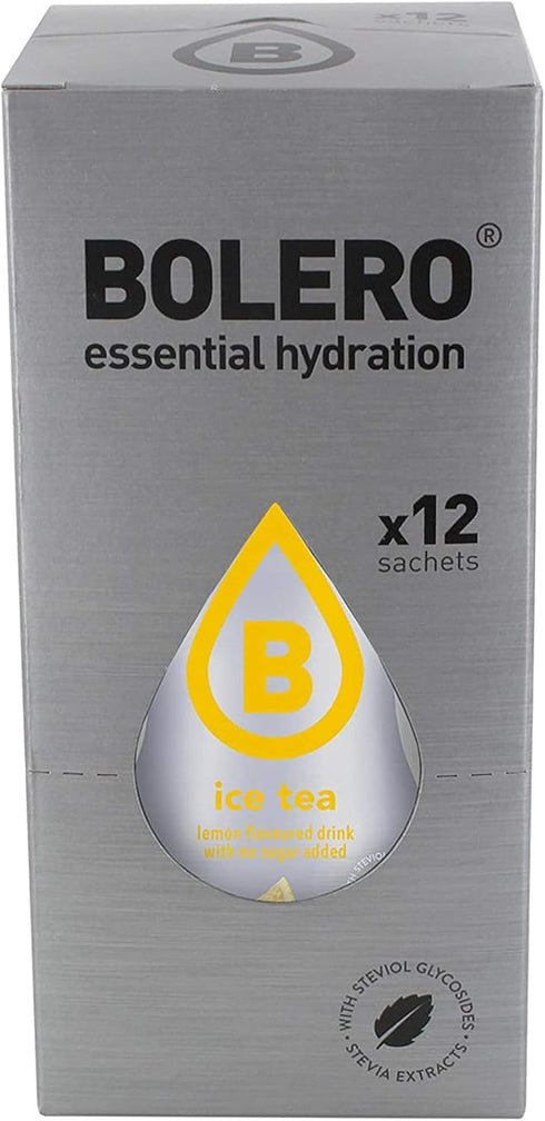 Bolero- Sugar Free Drink Mix Packets Iced Tea Lemon Fruit Flavors | Powdered Flavored Water Packets | 12 Large Sachet On The Go Packets...