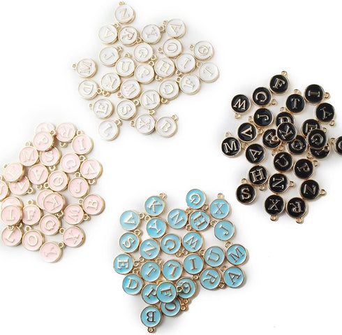 104PCS Letter Charms for Jewelry Making Charm for Bracelet Initial Charms Double Sided Alphabet Charms for Necklace Bracelet Jewelry Making...