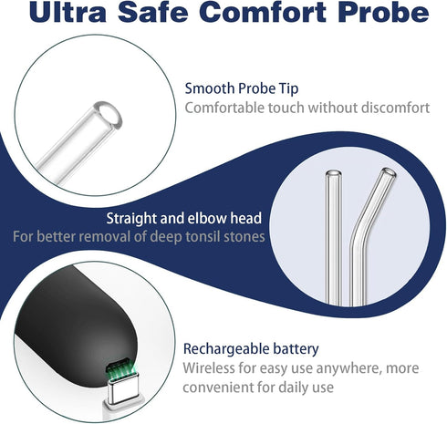 Electronic Vacuum Tonsil Stone Remover - Tonsil Stone Removal Kit - Free Instant Suction - Include Oral lamp, Oral Irrigator, 5X Magnifying Mirror...