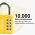 Puroma 2 Pack Combination Lock 4 Digit Locker Lock Outdoor Waterproof Padlock for School Gym Locker, Sports Locker, Fence, Toolbox, Gate, Case, Ha...